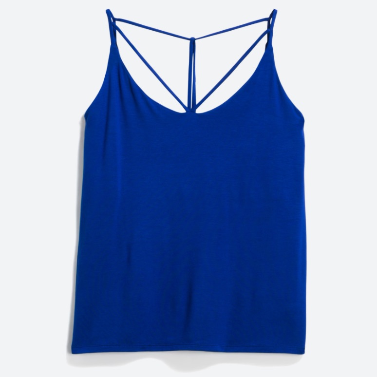 American Able | Casey Cross Front Knit Top | Xs | Cobalt